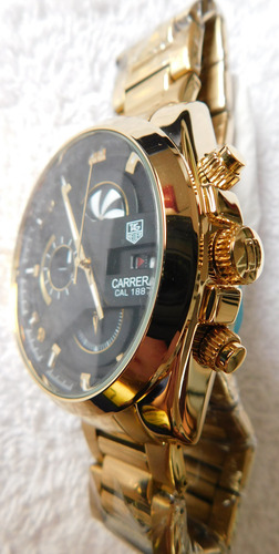 #taghauer Relógio Cr7 Funcional Completo Sem Uso Leia Descri Dourado Dourado Preto (Usado)