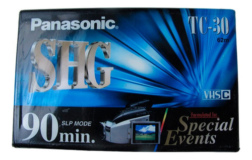 Cassette Panasonic Vhs-c Tc 30 Rec Time 90 Minutos 