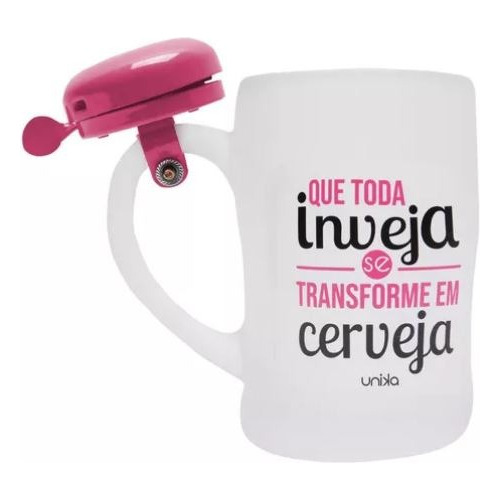 Caneca Com Campainha Que Toda Inveja Se Transforme Cerveja Cor Branco