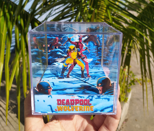 Cubo Diorama Deadpool & Wolverine