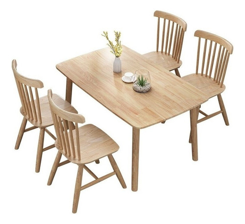 Mesa Con 6 Sillas Windsor Madera Original 120x70