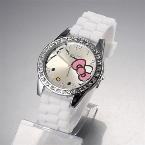 Reloj Hello Kitty Con Correa De Silicona 