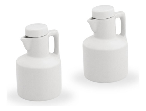 Porta Tempero Azeite Vinagre Galheteiro Porcelana Kit 2u