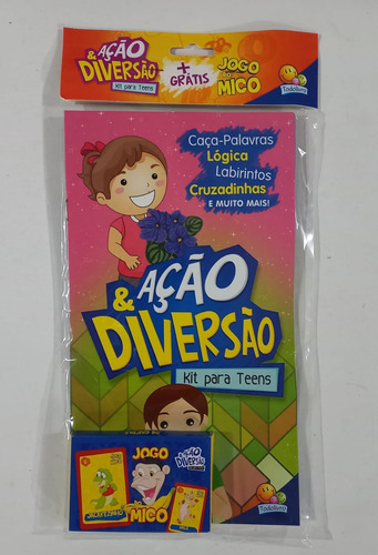 Kit 20 Revistas De Atividades E Jogos P/ Crianças + Jogo Do Mico Lembracinha De Aniversário