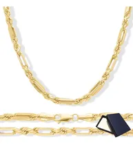 Comprar Cadena Torsal Torzal Figaro Oro 10k 60cm 5mm Hombre Gruesa Hombre Oro Puro 10k Cadena Oro Italiano Italy Hombre Mujer Gruesa Oro Regalo Novio Novia Oro Aniversario Joyería Fina Oro Puro 10k