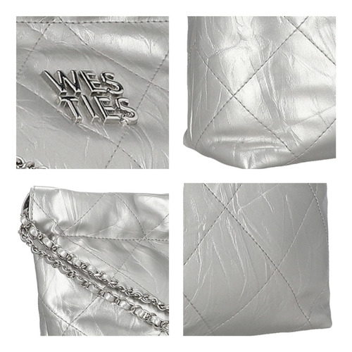Bolsa Tote Para Mujer Westies Plata Hbjanerwe