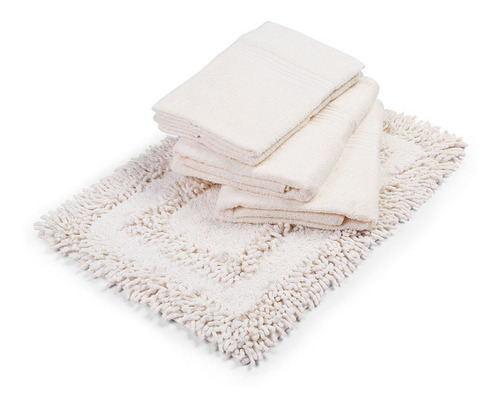 Imagen 2 de 3 de Rosen New Set Toalla Rn 420 Gr Crema 70 X 140 Cm