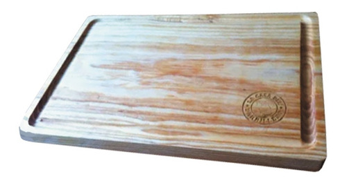 Plato Tabla Madera Carnes Asado   24x35cm Jgo 10 Pzas