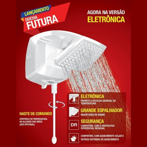 Chuveiro/ducha Eletrônico Futura Lorenzetti 7500w 220v 