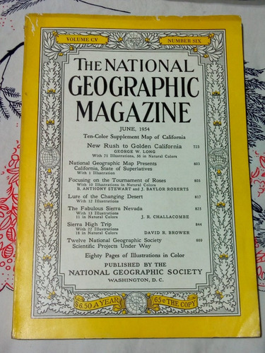 National Geographic Magazine June 1954 - Zona Vte. Lopez