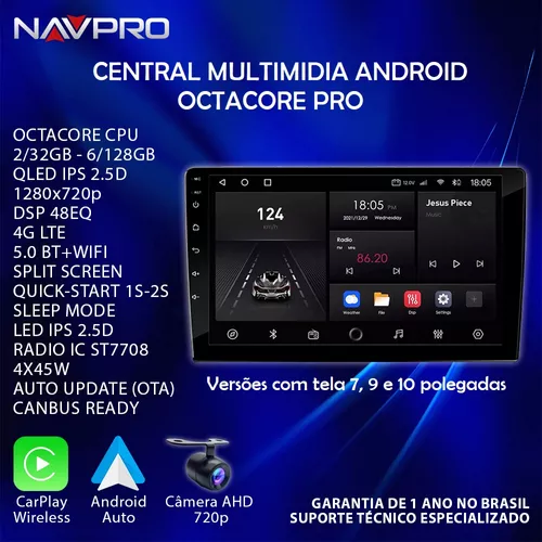 Central Multimidia Android GM Onix 12-19 Tela 9 NAVPRO QUADCORE