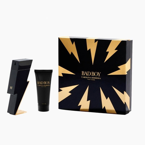 Set Carolina Herrera Bad Boy Men Edt 100 Ml + Gel De Ducha