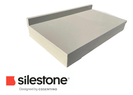 Mesada Baño Silestone Blanco Norte 1,06m X 45cm Vanitory Blanco