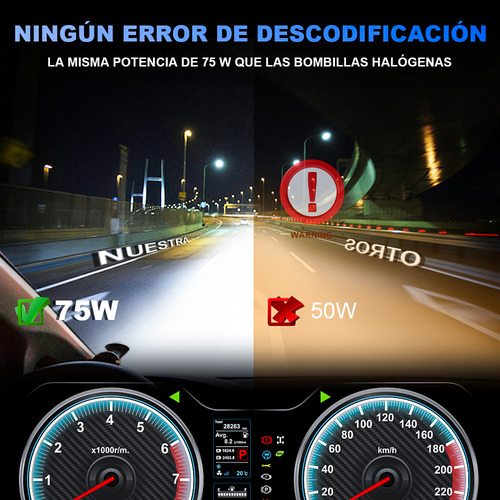 Led Luz H7+9005+h1 6500k Para Volvo Xc70 2003-2006 Faros