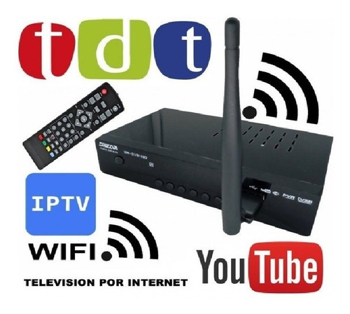 Decodificador Tdt Con Wifi+ Antena +control + Cables