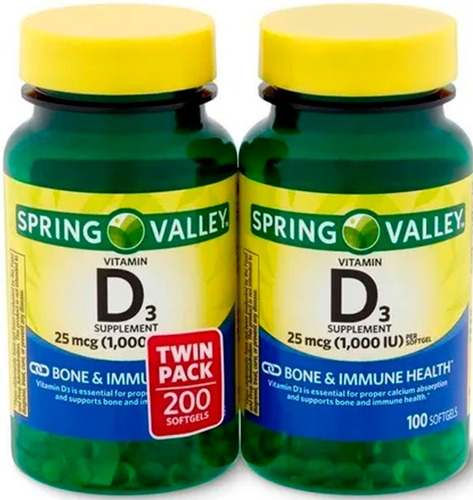 Vitamina D3 | Super Pack | 1000 Ui | 25 Mg | 200 Softgels