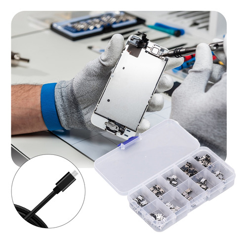 Conector Micro Mini Usb Hembra 10 Tipos Para 100 Piezas