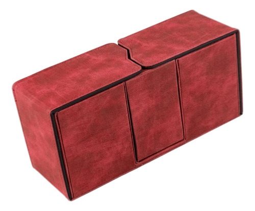 Caja De Almacenamiento De Cubierta De 200 Tarjetas Caja Rojo