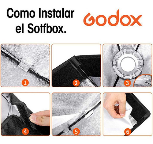Imagen 8 de 10 de Softbox Para Bowens 80 X 120 Cm Godox