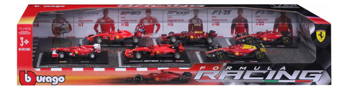 Ferrari Bbarugo Set 6 Autos Colección F1. Sainz, Leclerc