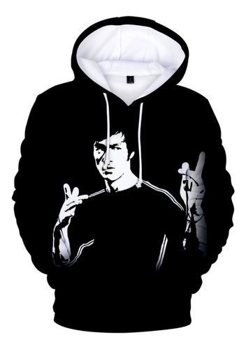 Kung Fu Chino Bruce Lee Sudadera Con Capucha Impresa En 3d