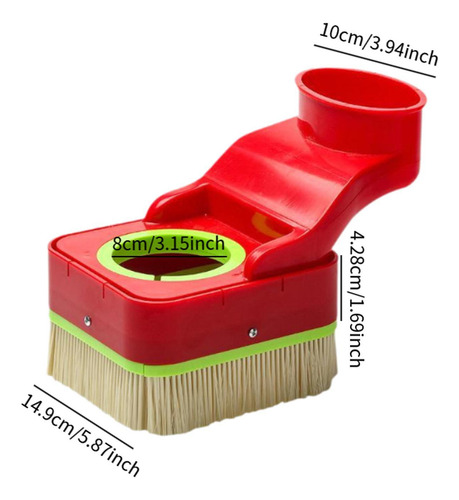 Cnc Dust Shoe Cepillo Nylon Ligera De Puerto De Huso 80 Mm