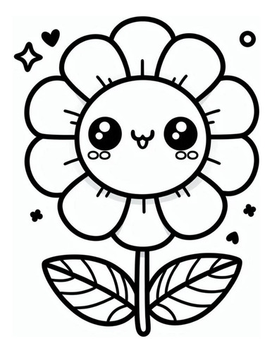 Libro Pdf Diseños Kawaii Primaverales 36 Pag. Para Colorear