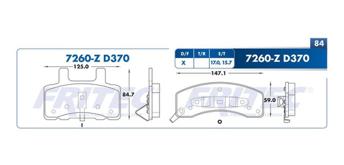 Balata Delantera Dodge Ram 2500 1994 - 1999 8