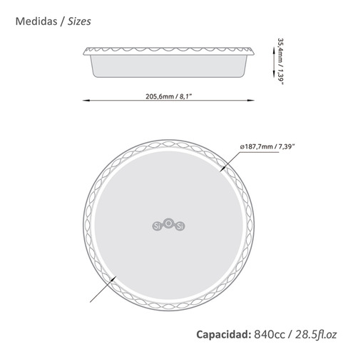 Molde Tartera 18 Cm Siosi Silicona Apta Freidora De Aire