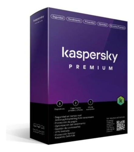 Antivirus Kaspersky Premium - 1 Dispositivo 2 Años De Protección