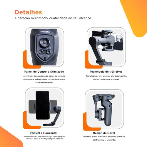TriPod Celular Estabilizador Luz Led Com Microfone Gravação