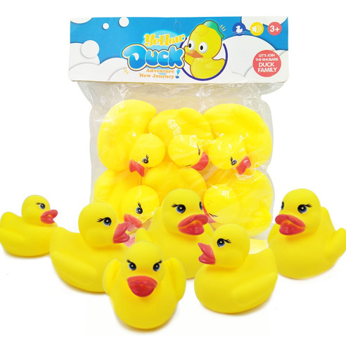 Patos Bebé De Baño Chillones Juguete X6