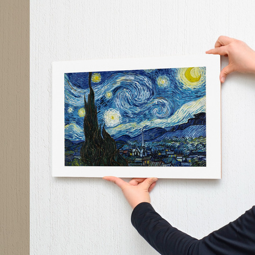 Cuadro La Noche Estrellada Vincent Van Gogh Bastidor 33x48cm