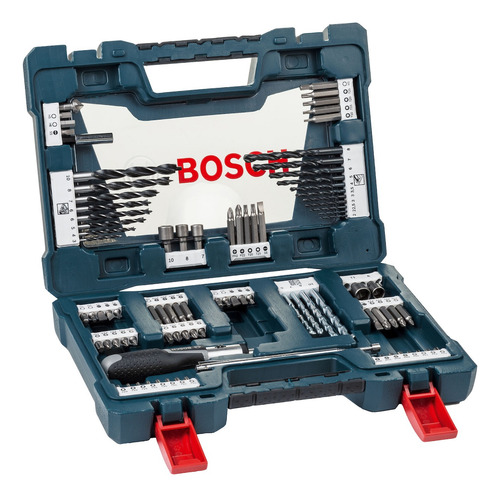 Kit Furadeira Impacto Bosch Gsb 13 Re750w Com 91 Peças 220v