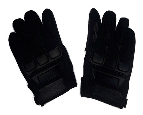 Guantes Tacticos Airsoft Rescat Full Dedos Negros Paintball