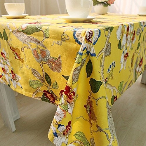 Bohemian Style Tablecloth 100% Cotton Flying Birds Qph2m