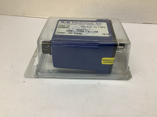 Rk Electronics Ccb-115a-2-1m Timer-on Delay Relay 115 Va Dda
