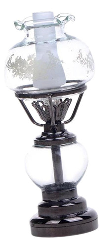 Lámpara De Mesa En Miniatura Para Casa De Muñecas Negro