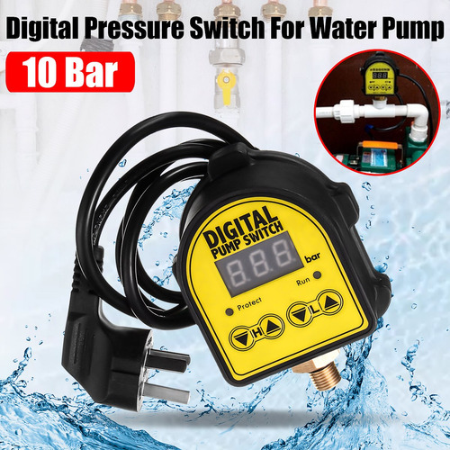 10 bar de presión hidráulica Controlador Digital de bomba de agua interruptor de encendido/apagado Impermeable