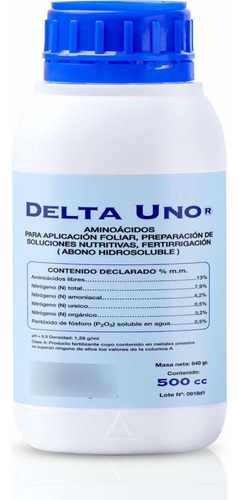 Delta Uno Cgb Para Cultivo Estimulador Enraizante 500 Ml