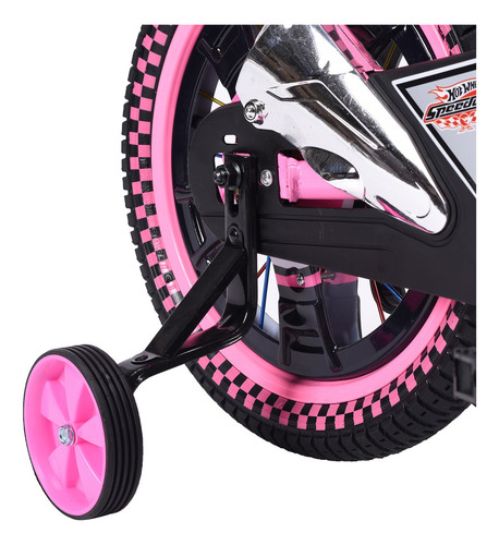 Aeiou Bicicleta Entrenadora Para Niños Baj95004 Rodado 16 Color Rosa Tamaño Del Cuadro 16