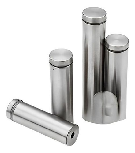 Kit 4 Unid Prolongador 25x100 Inox Suporte Vidro, Mad Painel