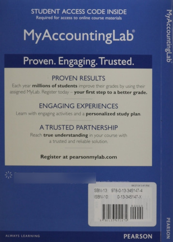 New Mylab Accounting With Pearson Etext -- Access Card -- Fo