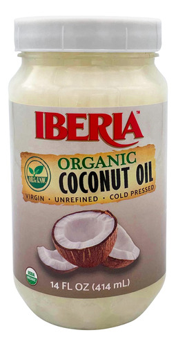 Iberia Aceite De Coco Virgen Organico Sin Refinar, 14 Onzas