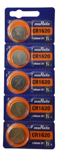 Pilas Baterias Circular Cr1620 Boton Murata Litio 3 Voltios 