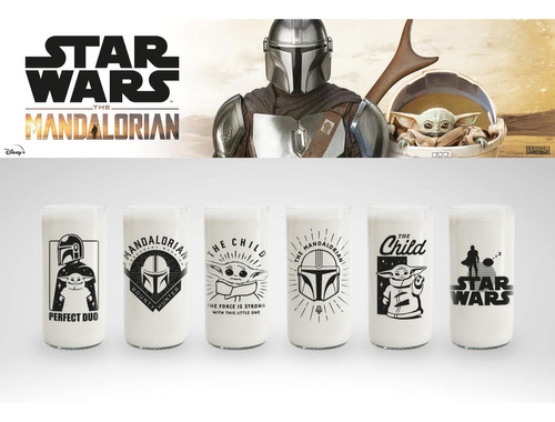 The Mandalorian 1 - Green Glass Juego De 6 Vasos