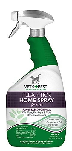 Vets Best Flea And Tick Home Spray Para Gatos 32 Oz Fabricad