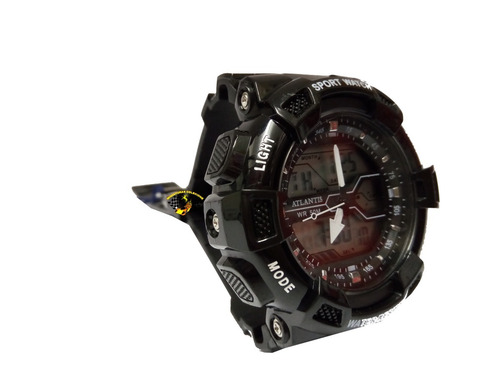 Relógio Masculino Esportivo Atlantis Anadigi G5553 Preto