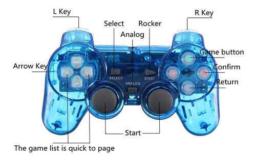 Joystick Pc Usb Transparente Con Luz Led