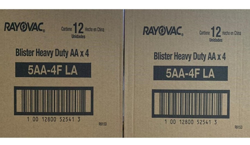 Caja De Pilas Rayovac Heavy Duty Aa (24 Blister De 4 Uni)
